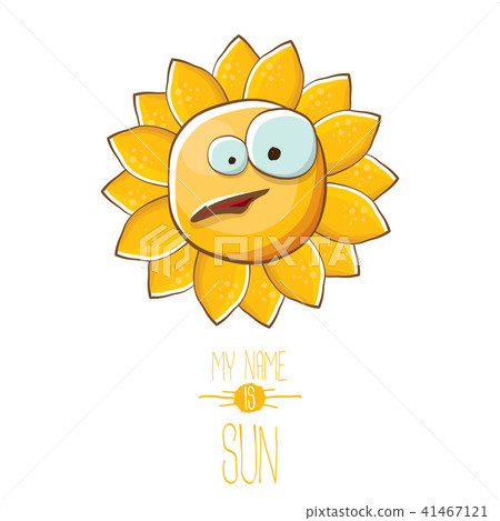 圖庫插圖: vector funky cartoon style summer sun character