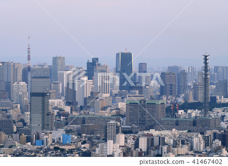 Tokyo city landscape defense ministry in Japan, looking down on the cityscape Tokyo city landscape defense ministry in Japan, looking down on the cityscape 41467402