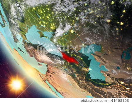 Sunset above Georgia on Earth 41468108