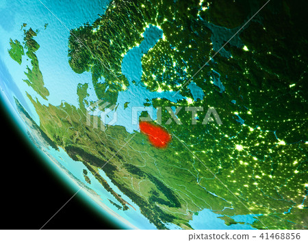 Lithuania in red in the evening Lithuania in red in the evening 41468856