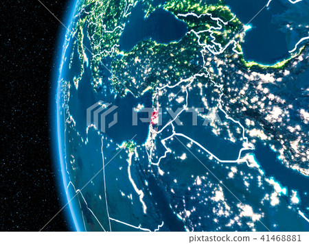 Lebanon on Earth at night 41468881