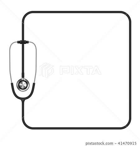 Stethoscope black color and square shape frame 41470915