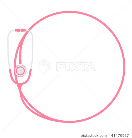 Stethoscope pink color and circle shape frame 41470927