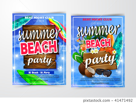 Poster for summer and beach party background Poster for summer and beach party background 41471492