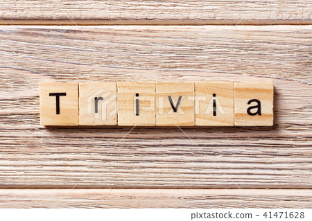 trivia word written on wood block. trivia word written on wood block. 41471628