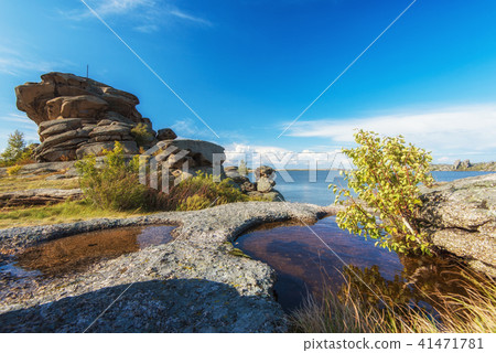 Beauty view on Kolyvan lake 41471781