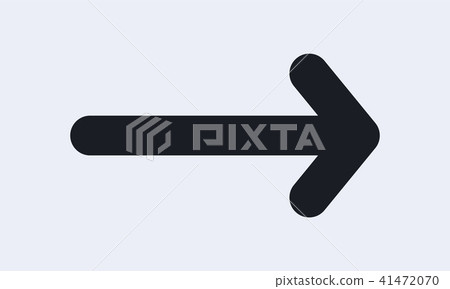 Arrow vector icon in bold line smooth edges 41472070