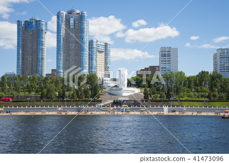 Volga river embankment in Samara, Russia. Panoramic view of the city. Volga river embankment in Samara, Russia. Panoramic view of the city. 41473096