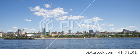 Volga river embankment in Samara, Russia. Panoramic view of the city. Volga river embankment in Samara, Russia. Panoramic view of the city. 41473101