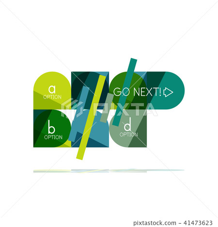 Minimal flat clean abstract option step infographic design element, geometric shapes - round squares Minimal flat clean abstract option step infographic design element, geometric shapes - round squares 41473623