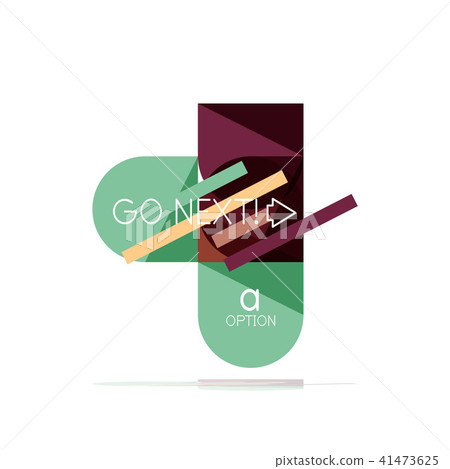 Minimal flat clean abstract option step infographic design element, geometric shapes - round squares Minimal flat clean abstract option step infographic design element, geometric shapes - round squares 41473625