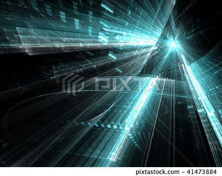 Glass portal - abstract digitally generated image - Stock Illustration ...