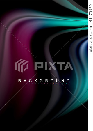 Fluid liquid colors design, colorful marble or plastic wavy texture background, glowing multicolored Fluid liquid colors design, colorful marble or plastic wavy texture background, glowing multicolored 41473980