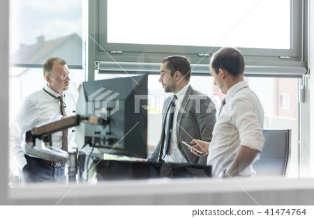 Corporate businessteam working in modern office. 41474764