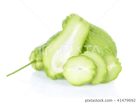 Chayote on white background Chayote on white background 41479092