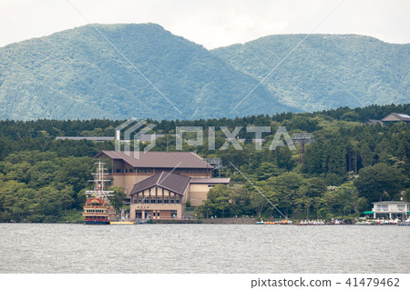 Hakone pirate ship of Lake Ashinoko peach source base 41479462
