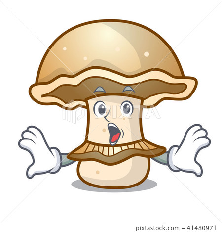 Surprised portobello mushroom mascot cartoon Surprised portobello mushroom mascot cartoon 41480971