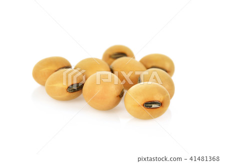 Soybeans  isolated on the white backgrounds 41481368