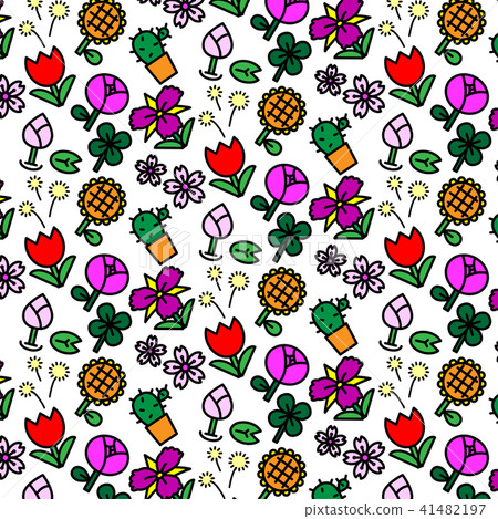 Colorful pattern background of variety flower 41482197