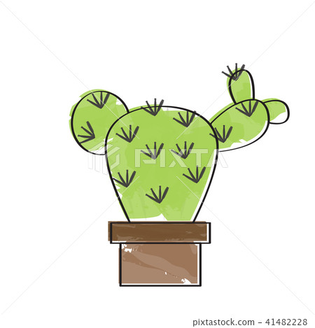Isolated retro cactus icon 41482228