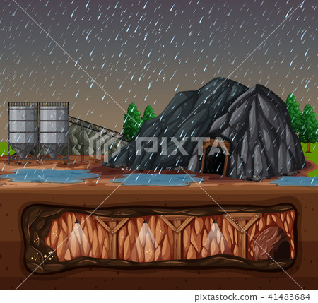 A Stone Mine in Rainy Day A Stone Mine in Rainy Day 41483684