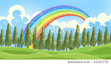A Beautiful Green Forest Landscape A Beautiful Green Forest Landscape 41483716