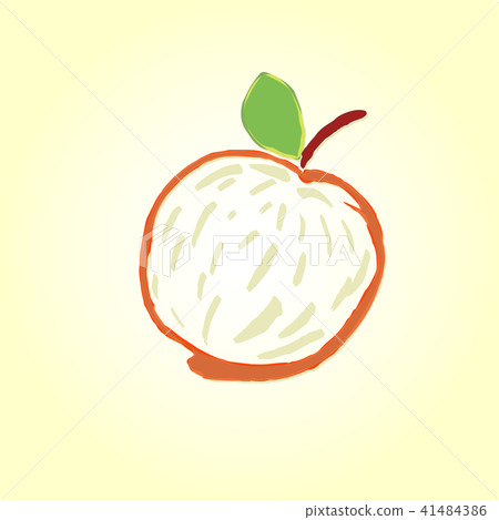 Fruit apple or quince vector sketch icon 41484386