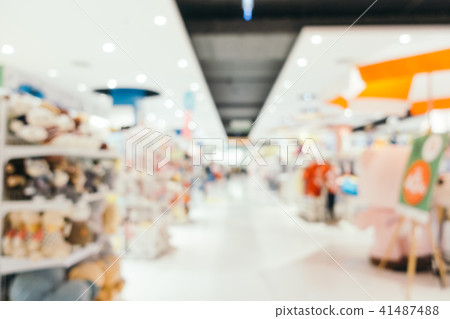 Abstract blur and defocused shopping mall of department store interior 41487488