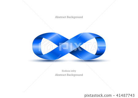 Luxurious Blue endless infinity sign symbol icon 41487743
