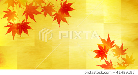  Autumn leaves autumn Japanese paper background 41489195