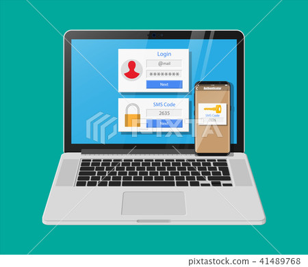 Two steps authentication concept. Two steps authentication concept. 41489768