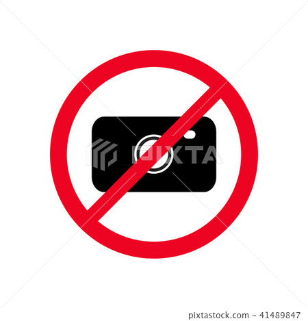 No Photo Camera, No Photography Sign icon vector No Photo Camera, No Photography Sign icon vector 41489847