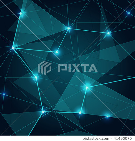 Abstract green low poly triangle background - Stock Illustration ...