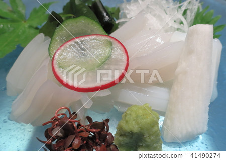 Sashimi with needle squid Sashimi with needle squid 41490274