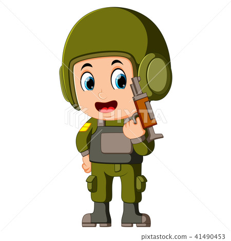 a soldier with a gun 41490453