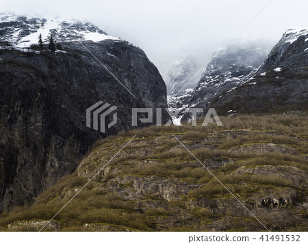 Steep Glacially Polished Cliffs at Tracy Arm Fjord 41491532