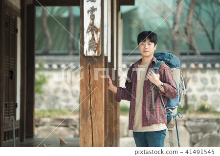 年輕人，大學生，韓國人，旅行，漢城，南山谷韓屋村 41491545