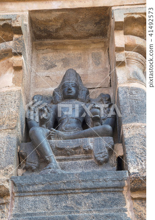 Three-faced candesa, Trimurti, Darasuram Three-faced candesa, Trimurti, Darasuram 41492573