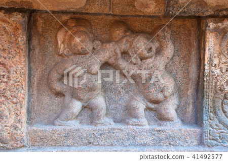 Panel depicting dispute between husband and wife Panel depicting dispute between husband and wife 41492577