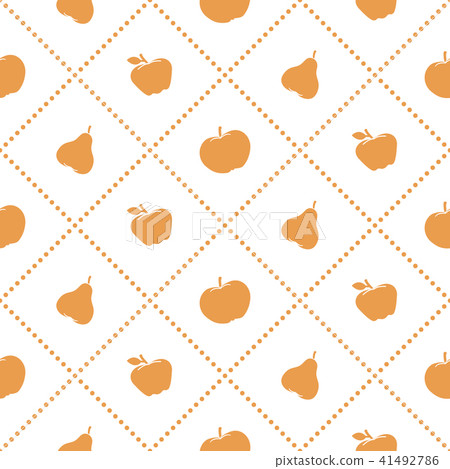 Apples and pears juicy fruit Seamless pattern. Apples and pears juicy fruit Seamless pattern. 41492786