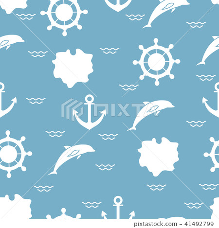 Seamless marine pattern 41492799