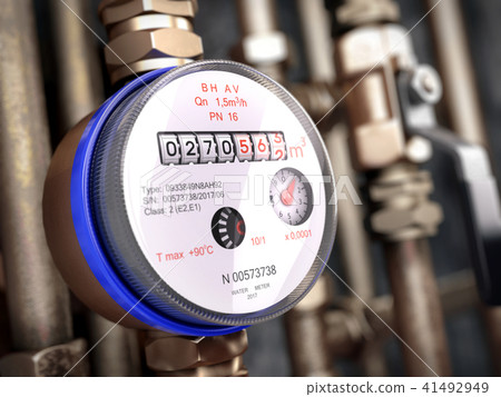 new water meter close up - Sanitary equipment 41492949