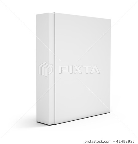 Blank white box isolated over white background 41492955
