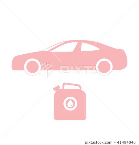 Stylized icon of the car and canister of gasoline 41494046