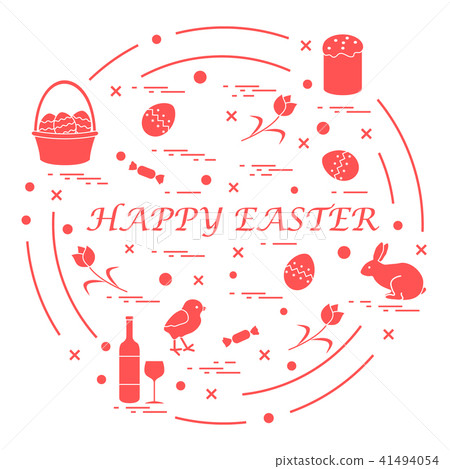 different symbols for Easter arranged in a circle different symbols for Easter arranged in a circle 41494054