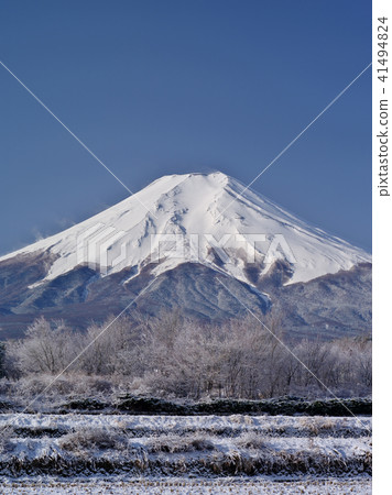 Fuji Early spring from Fujiyoshida City Fuji Early spring from Fujiyoshida City 41494824