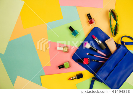 Things from open lady purse. Things from open lady purse. 41494858