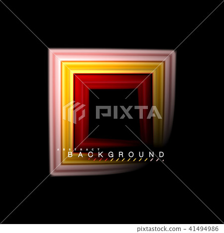 Geometric shapes created with fluid multicolored lines Geometric shapes created with fluid multicolored lines 41494986