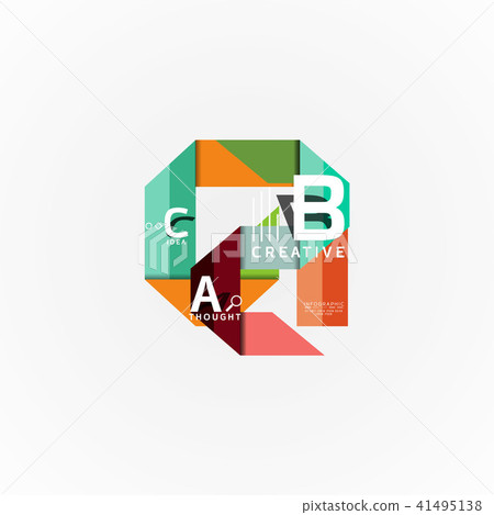 Vector infographic options banner, paper style design Vector infographic options banner, paper style design 41495138