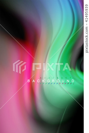 Fluid liquid colors design, colorful marble or plastic wavy texture background, glowing multicolored Fluid liquid colors design, colorful marble or plastic wavy texture background, glowing multicolored 41495939